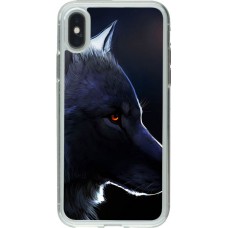 Hülle iPhone X / Xs - Gummi transparent Wolf Shape