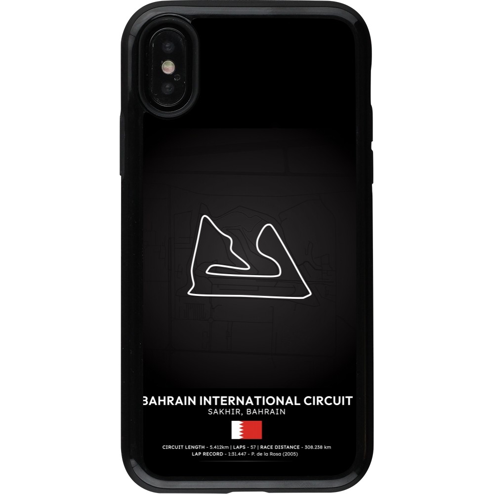 iPhone X / Xs Case Hülle - Hybrid Armor schwarz F1 Track 2025 Bahrain