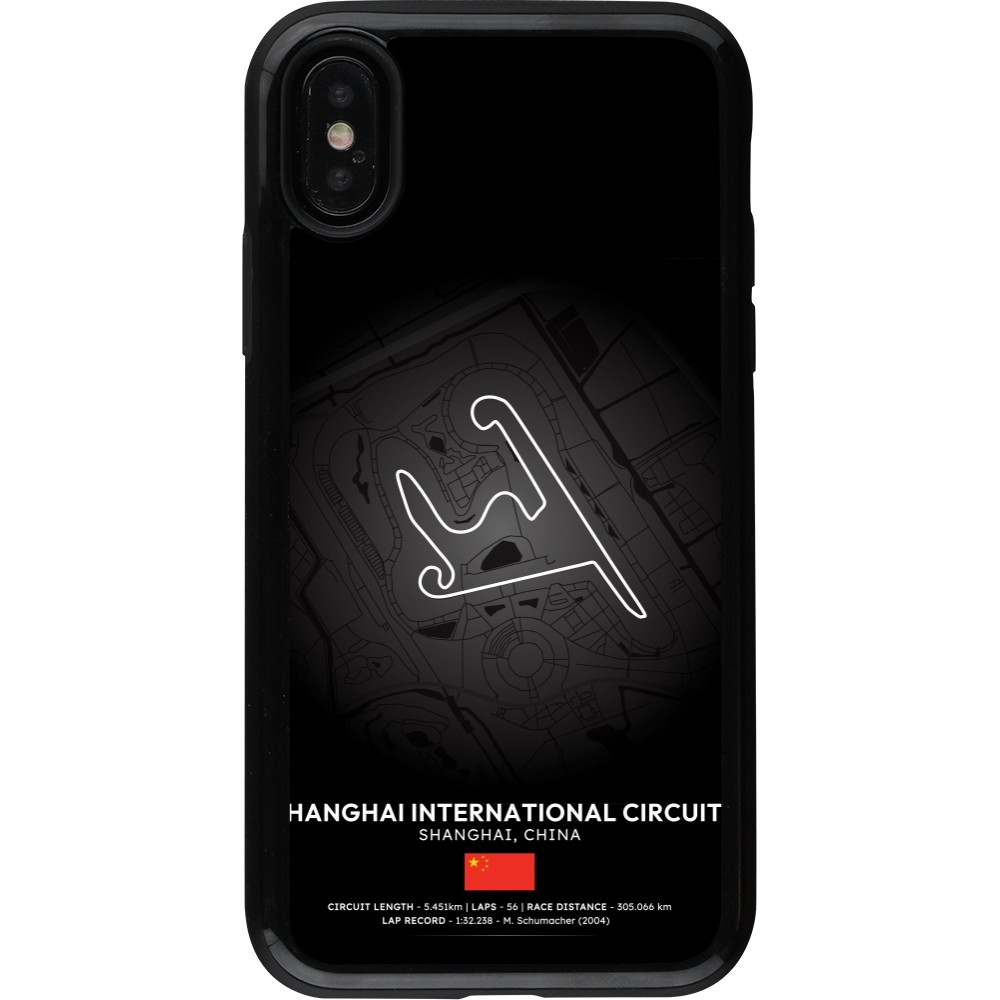 iPhone X / Xs Case Hülle - Hybrid Armor schwarz F1 Track 2025 China