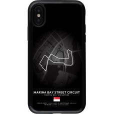 Coque iPhone X / Xs - Hybrid Armor noir F1 Track 2025 Singapore