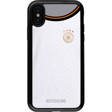 Coque iPhone X / Xs - Hybrid Armor noir Maillot de football Allemagne 2022 personnalisable