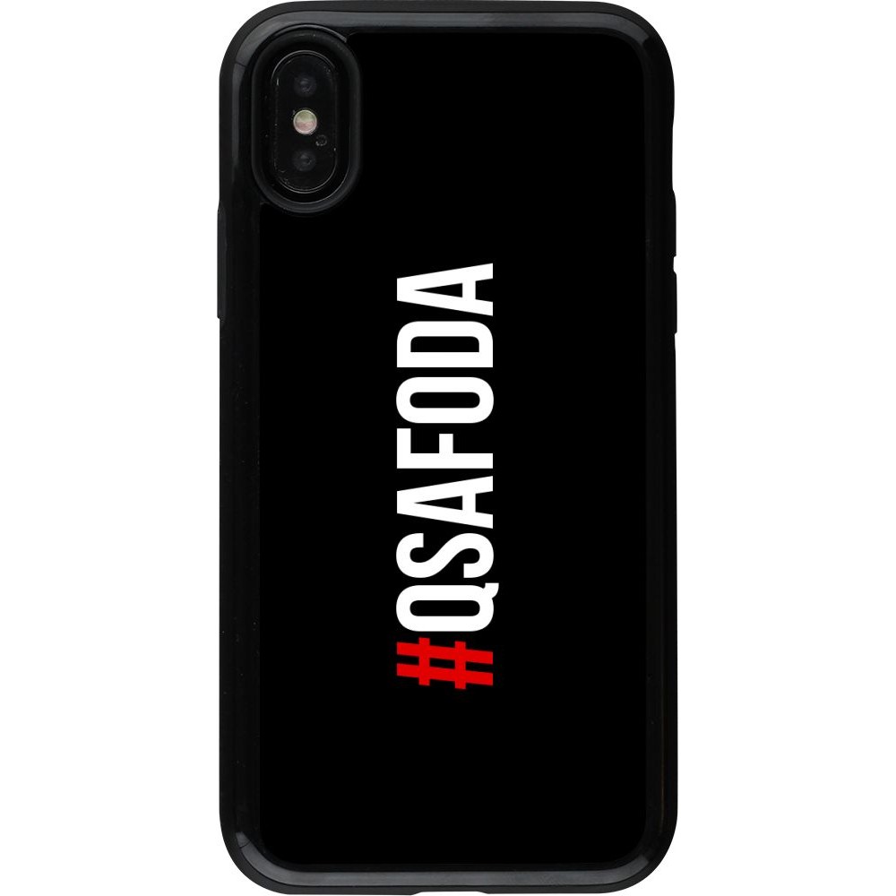 Coque iPhone X / Xs - Hybrid Armor noir Qsafoda 1