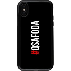 Coque iPhone X / Xs - Hybrid Armor noir Qsafoda 1