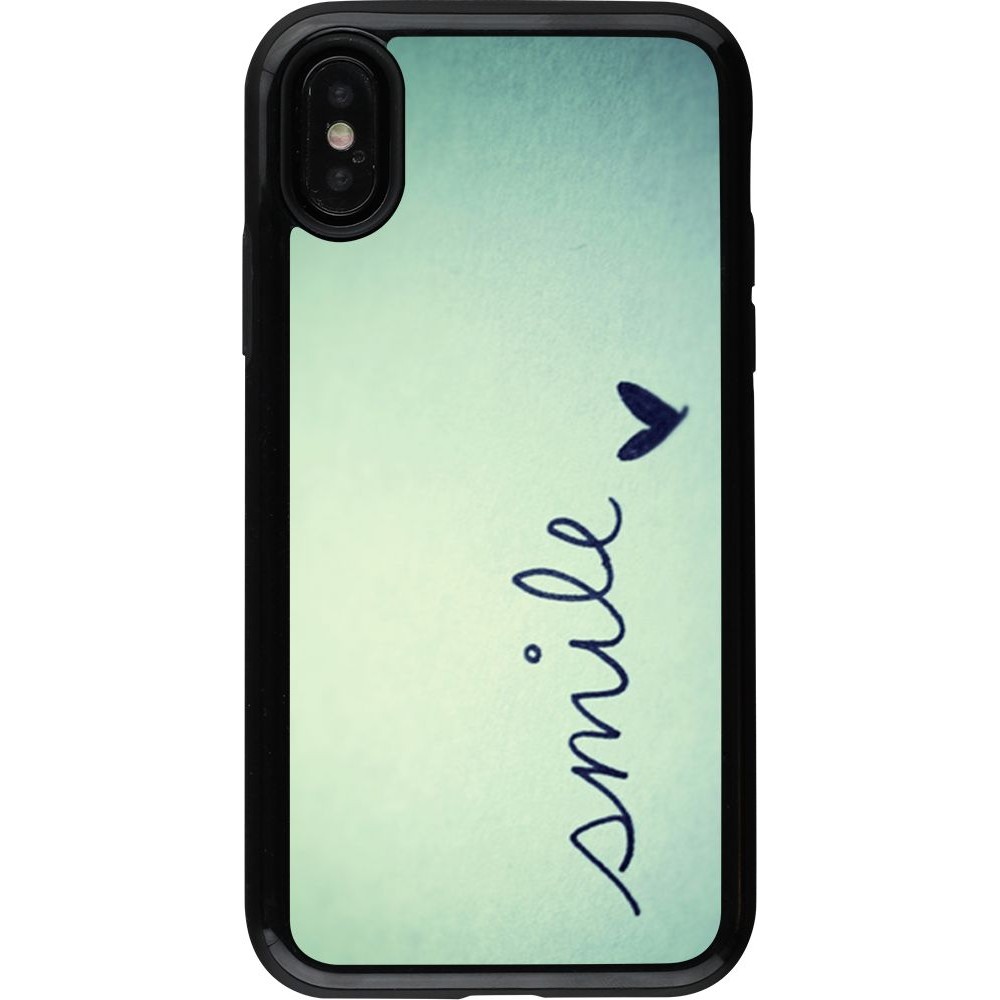 Coque iPhone X / Xs - Hybrid Armor noir Smile