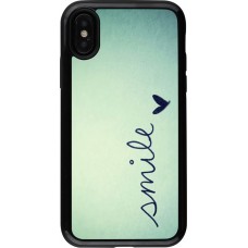 Coque iPhone X / Xs - Hybrid Armor noir Smile
