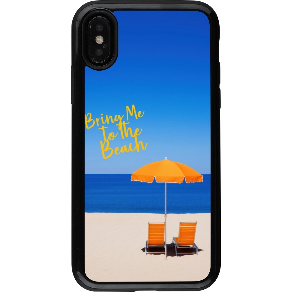 iPhone X / Xs Case Hülle - Hybrid Armor schwarz Summer 2025 Bring me to the beach