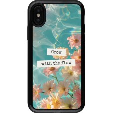 iPhone X / Xs Case Hülle - Hybrid Armor schwarz Summer 2025 Grow with the flow