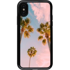 iPhone X / Xs Case Hülle - Hybrid Armor schwarz Summer 2025 Palmiers