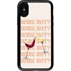 Coque iPhone X / Xs - Hybrid Armor noir Wine not