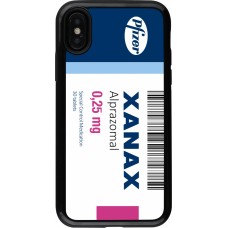 Coque iPhone X / Xs - Hybrid Armor noir Xanax Alprazolam 2025