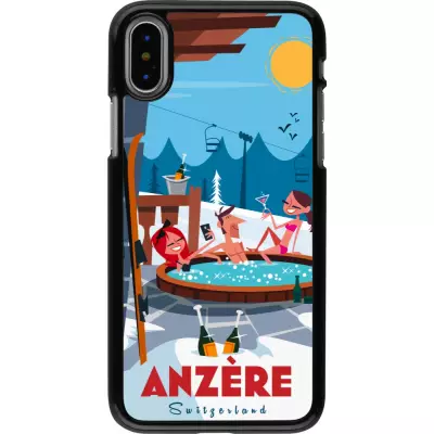 iPhone X / Xs Case Hülle - Anzère Mountain Jacuzzi