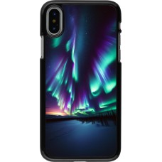 iPhone X / Xs Case Hülle - Funkelndes Nordlicht