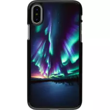 iPhone X / Xs Case Hülle - Funkelndes Nordlicht