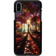 Coque iPhone X / Xs - Automne doré glare