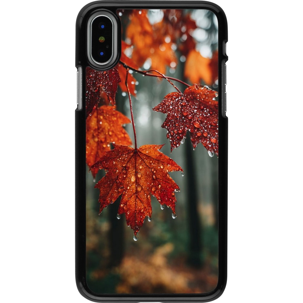 iPhone X / Xs Case Hülle - Autumn 25 Rain