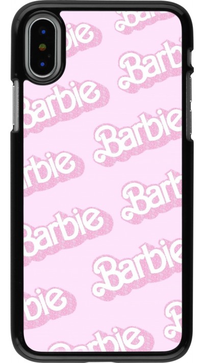 Coque iPhone X / Xs - Barbie light pink pattern