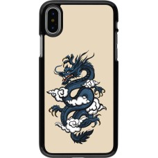 iPhone X / Xs Case Hülle - Blue Dragon Tattoo