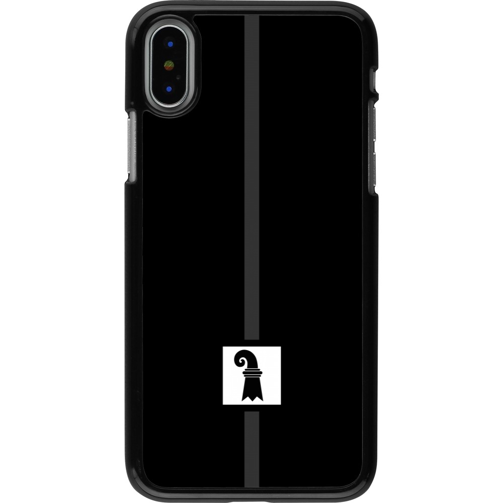 iPhone X / Xs Case Hülle - Kanton BS schwarz