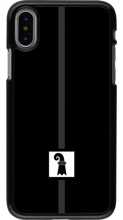 iPhone X / Xs Case Hülle - Kanton BS schwarz