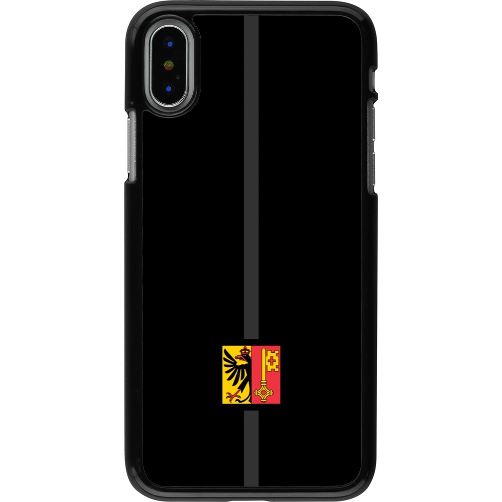 iPhone X / Xs Case Hülle - Kanton GE schwarz