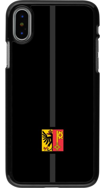 iPhone X / Xs Case Hülle - Kanton GE schwarz