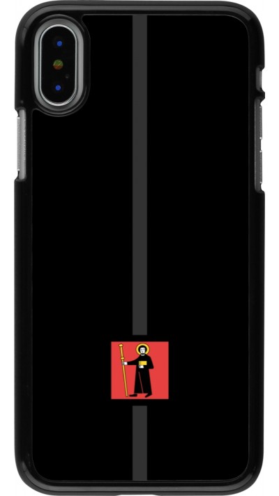 iPhone X / Xs Case Hülle - Kanton GL schwarz