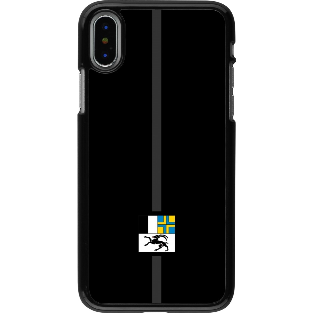 iPhone X / Xs Case Hülle - Kanton GR schwarz