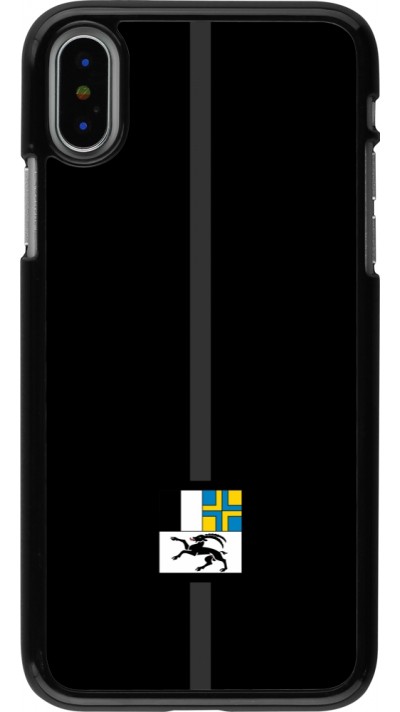 iPhone X / Xs Case Hülle - Kanton GR schwarz