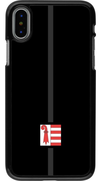 iPhone X / Xs Case Hülle - Kanton JU schwarz