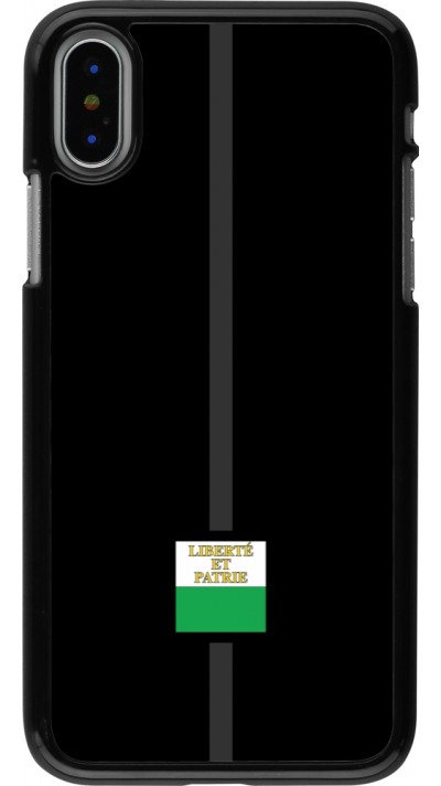 iPhone X / Xs Case Hülle - Kanton VD schwarz