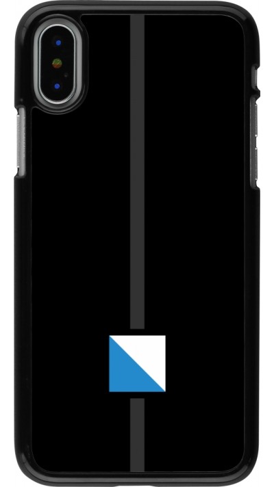 iPhone X / Xs Case Hülle - Kanton ZH schwarz