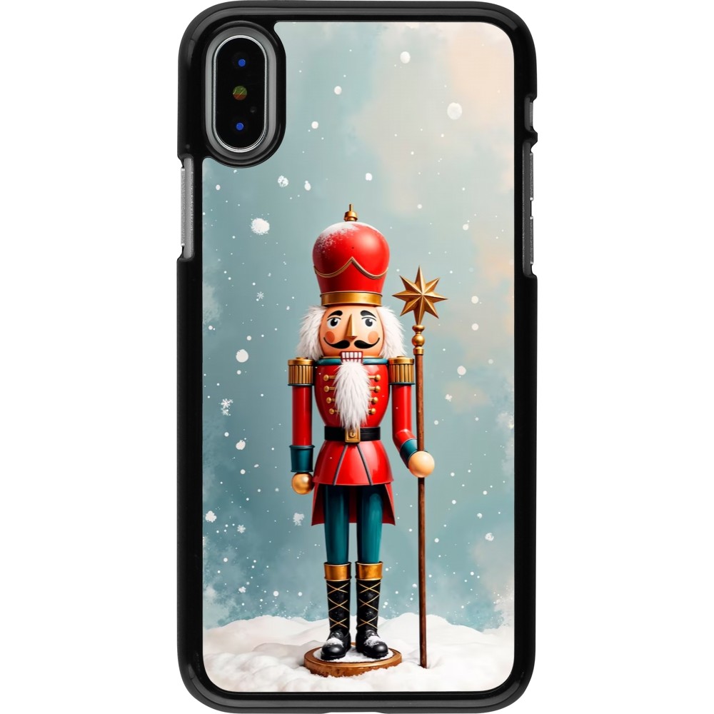 Coque iPhone X / Xs - Christmas 25 Nutcracker Snow
