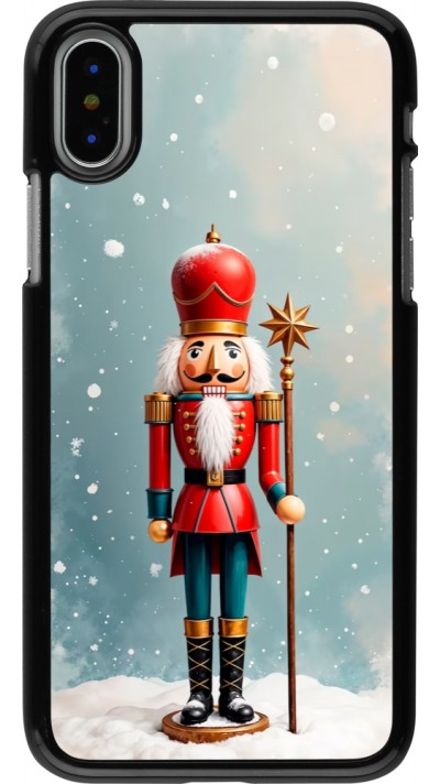 Coque iPhone X / Xs - Christmas 25 Nutcracker Snow