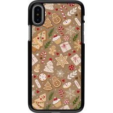 Coque iPhone X / Xs - Christmas 25 Pattern Ginger Cookie