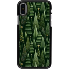 iPhone X / Xs Case Hülle - Christmas 25 Pattern Xmas Tree