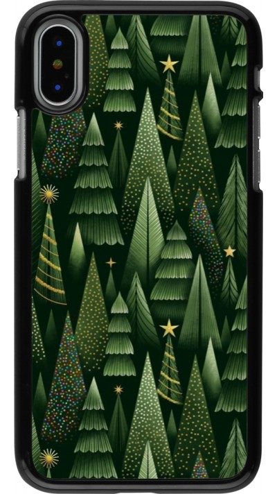 Coque iPhone X / Xs - Christmas 25 Pattern Xmas Tree