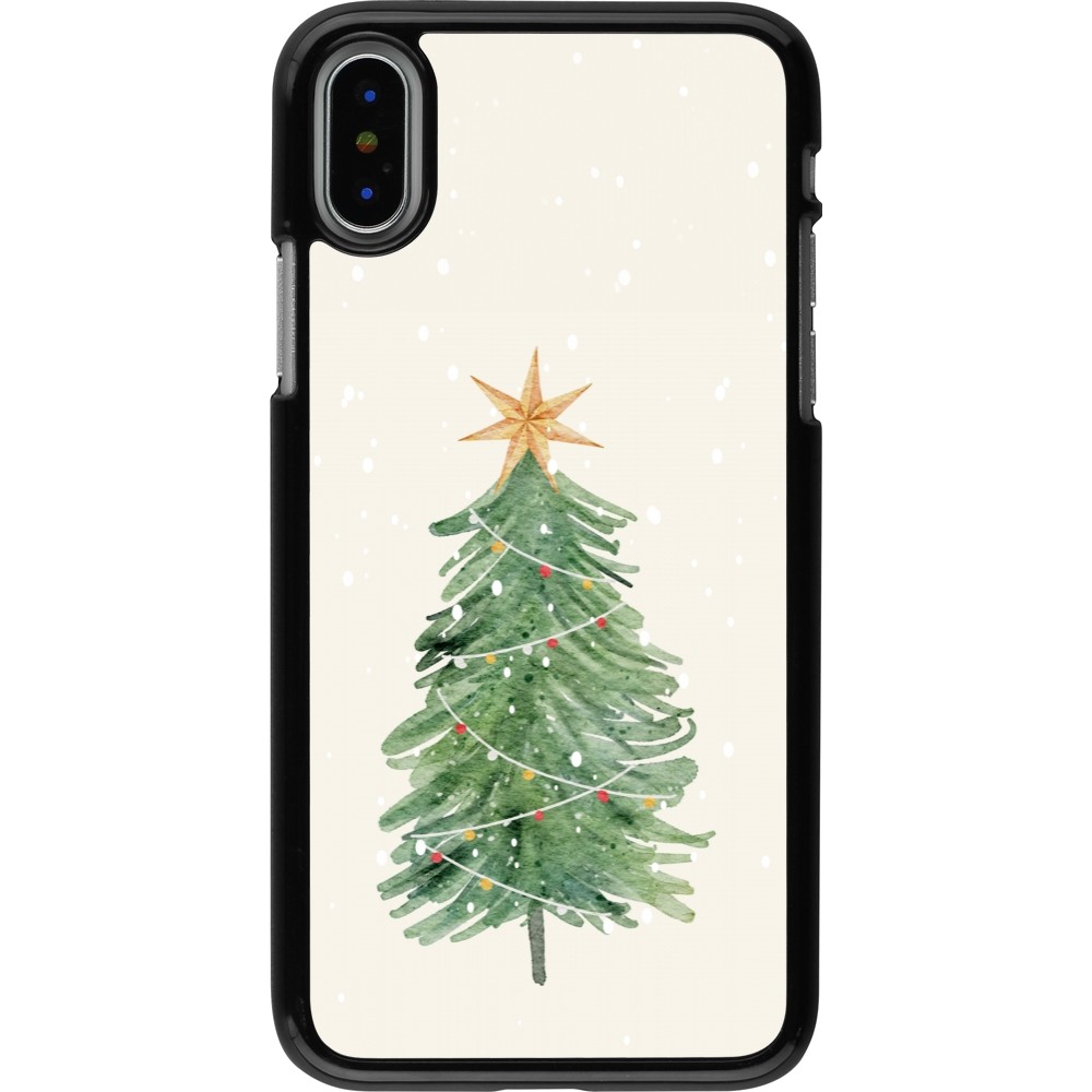 Coque iPhone X / Xs - Christmas 25 Sketch Tree
