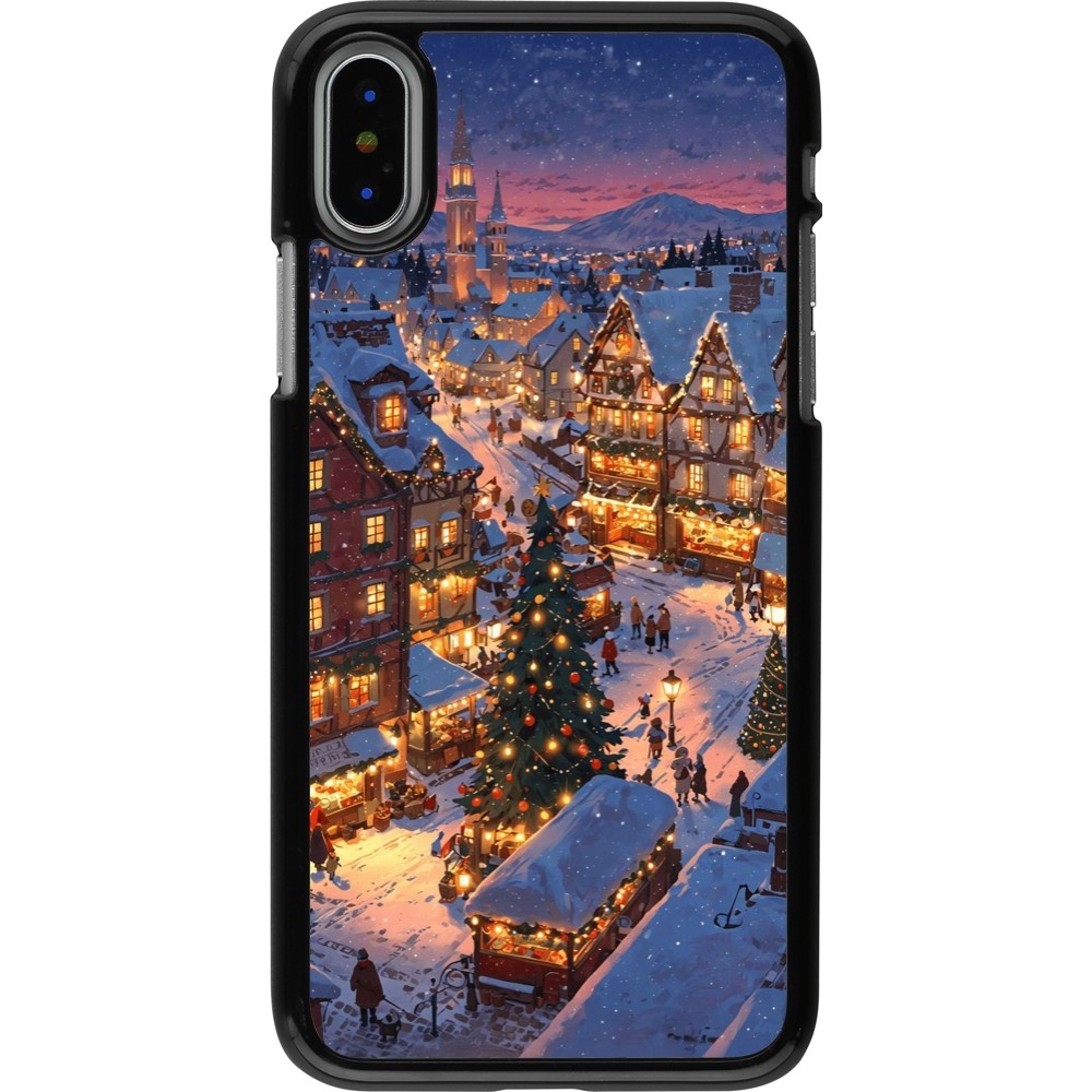 Coque iPhone X / Xs - Christmas 25 Xmas Village