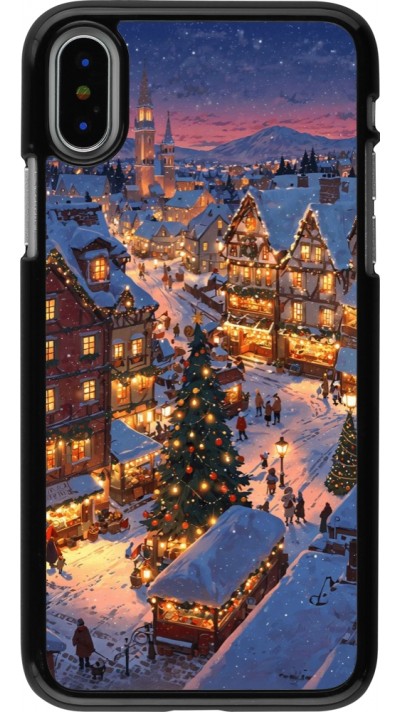 Coque iPhone X / Xs - Christmas 25 Xmas Village