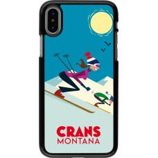iPhone X / Xs Case Hülle - Crans-Montana Ski Downhill