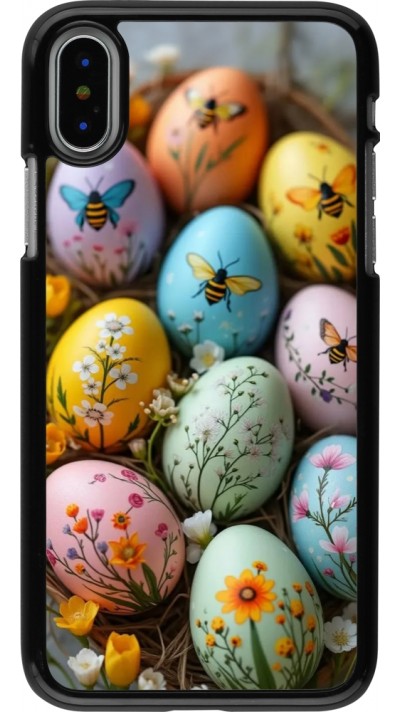 iPhone X / Xs Case Hülle - Easter 2026 Eggs with bees
