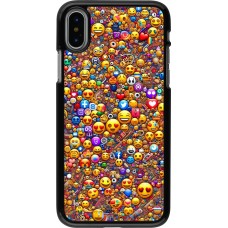 iPhone X / Xs Case Hülle - Emoji gemischt
