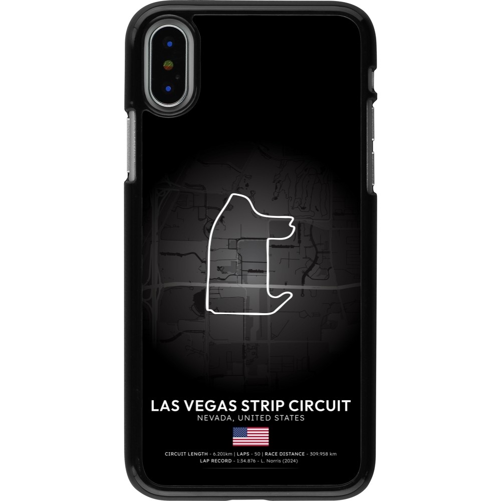 iPhone X / Xs Case Hülle - F1 Track 2025 Las Vegas