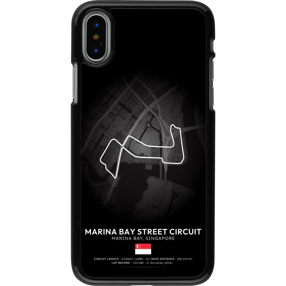 iPhone X / Xs Case Hülle - F1 Track 2025 Singapore