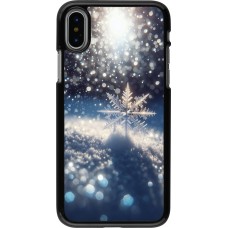iPhone X / Xs Case Hülle - Schneeflocke Solar Glanz