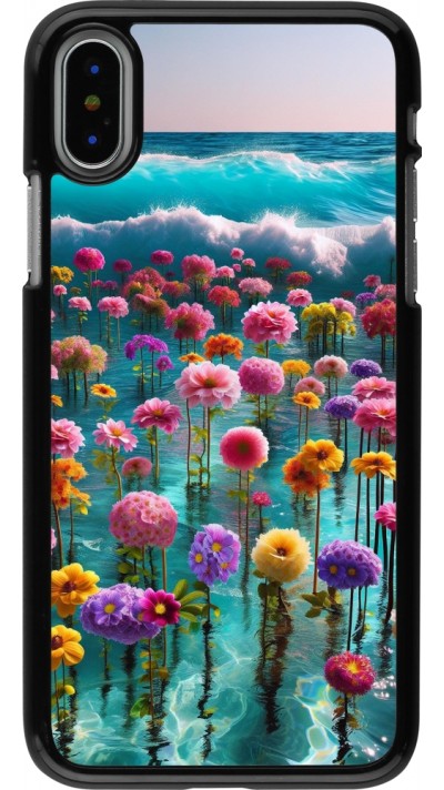 Coque iPhone X / Xs - Flower sea waves