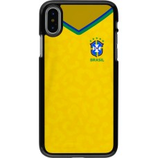 iPhone X / Xs Case Hülle - Brasilien 2022 personalisierbares Fußballtrikot