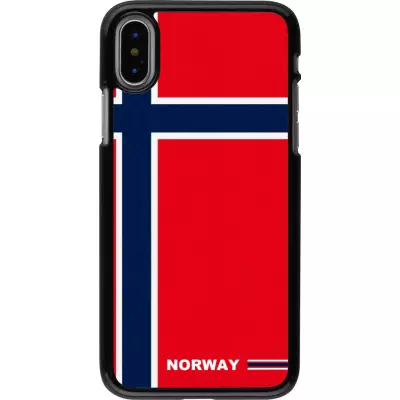 iPhone X / Xs Case Hülle - Norwegen 2026 personalisierbares Fussballtrikot