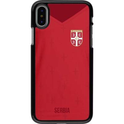 Coque iPhone X / Xs - Maillot de football Serbie 2022 personnalisable