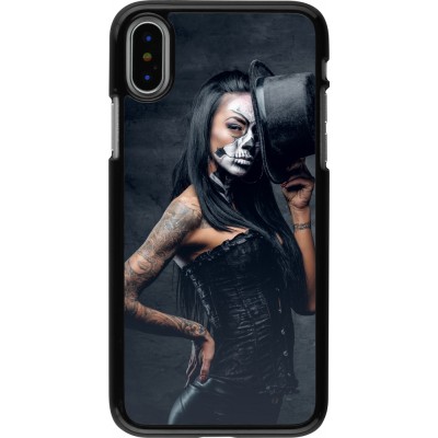 iPhone X / Xs Case Hülle - Halloween 22 Tattooed Girl